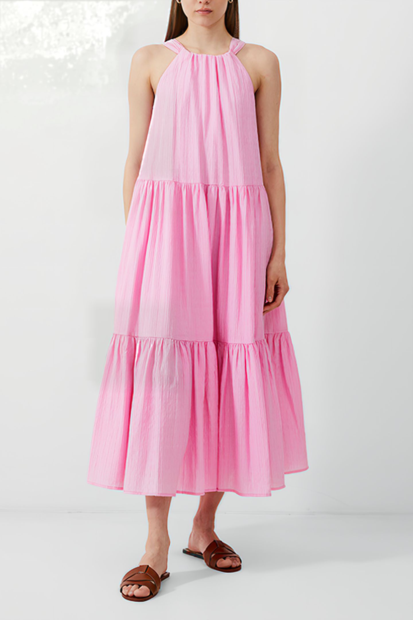 ALESKA TEXTURED DRESS RED 1