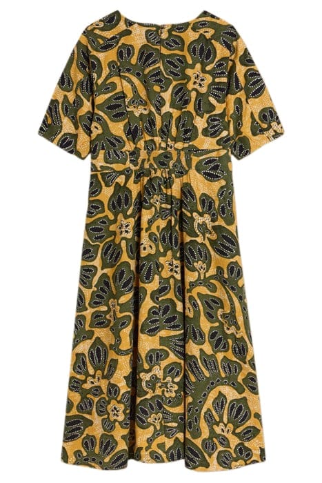 KATE LINEN BLEND DRESS CHARTREUSE PRINT 3