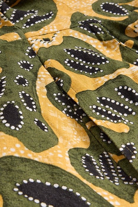 KATE LINEN BLEND DRESS CHARTREUSE PRINT 4