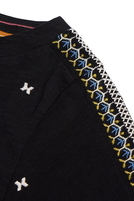 WINNIE EMBROIDERED TOP BLACK MULTI 3