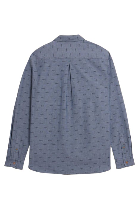 SWORDFISH PRINTED SHIRT CHAMBRAY BLUE 2