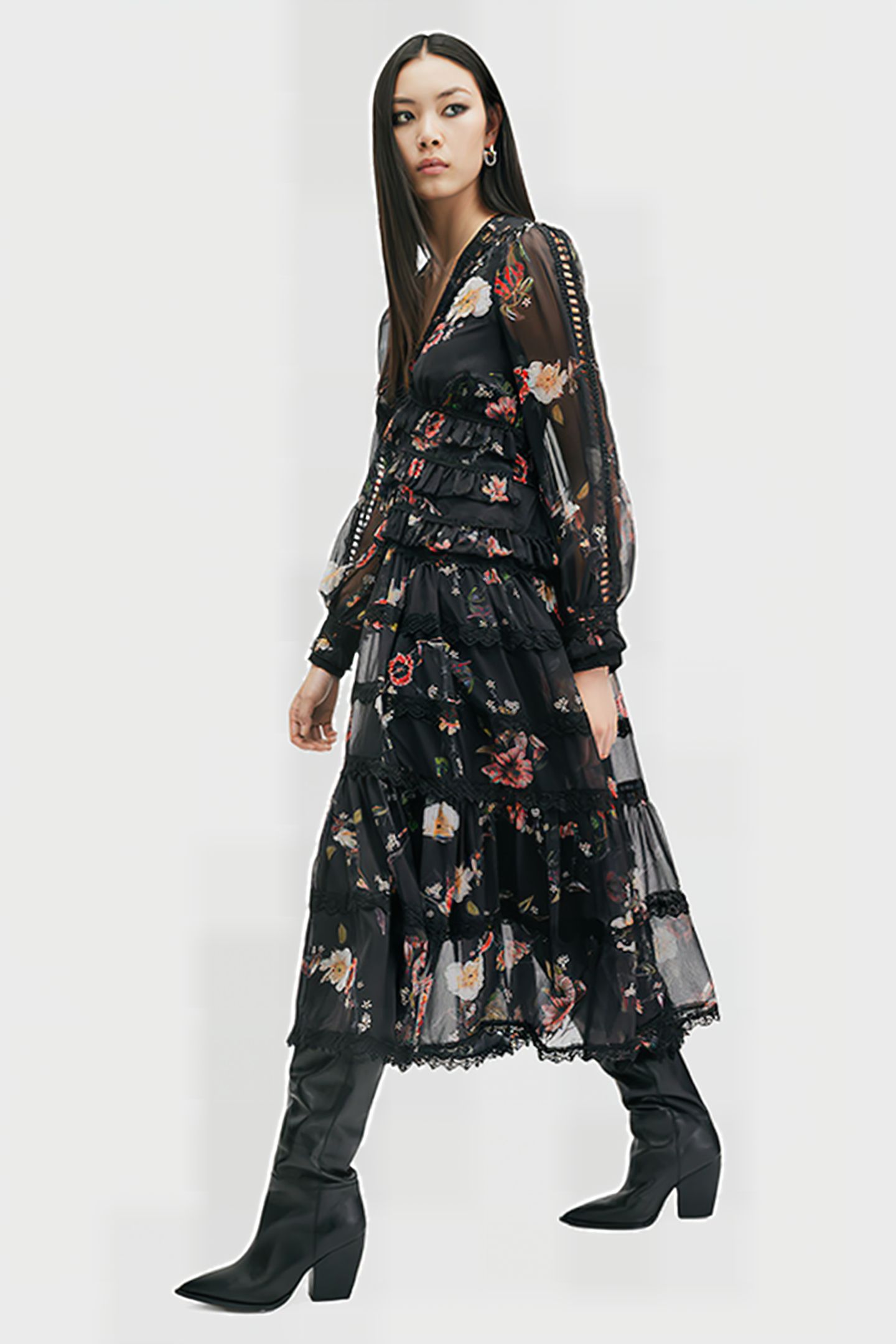 ZORA MIDI DRESS UNITY BLACK 4