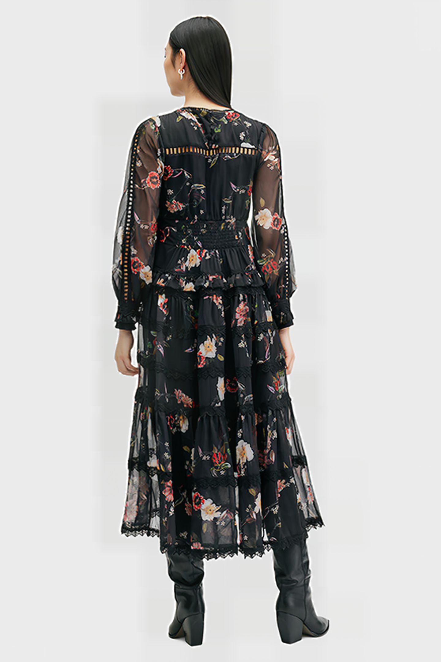 ZORA MIDI DRESS UNITY BLACK 2