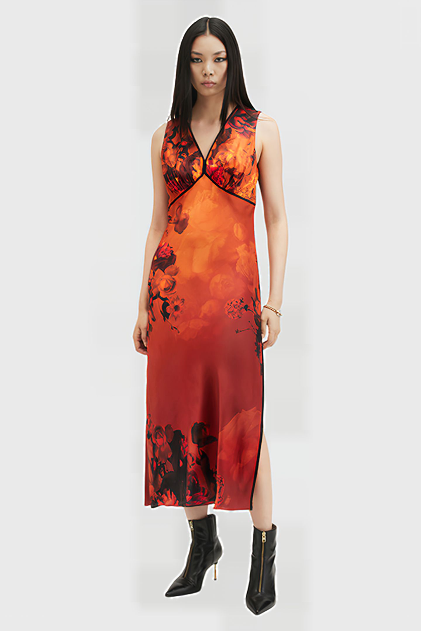 KARLA DRESS ADELA BURNT ORANGE 1