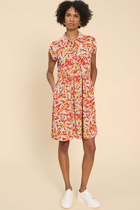 EVERLY JERSEY SHIRT DRE ORANGE PRINTED 1