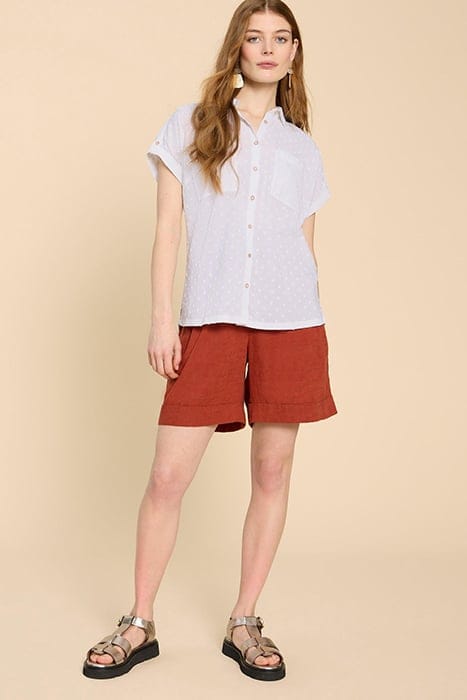 ELLIE  COTTON SHIRT PALE IVORY 2