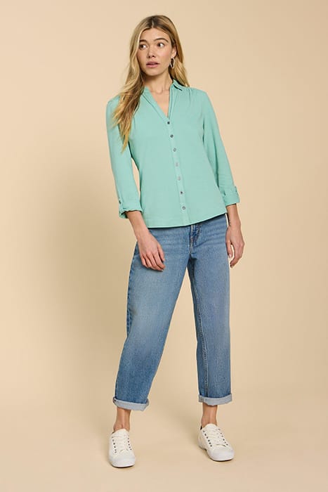 ANNIE JERSEY SHIRT MID TEAL 1