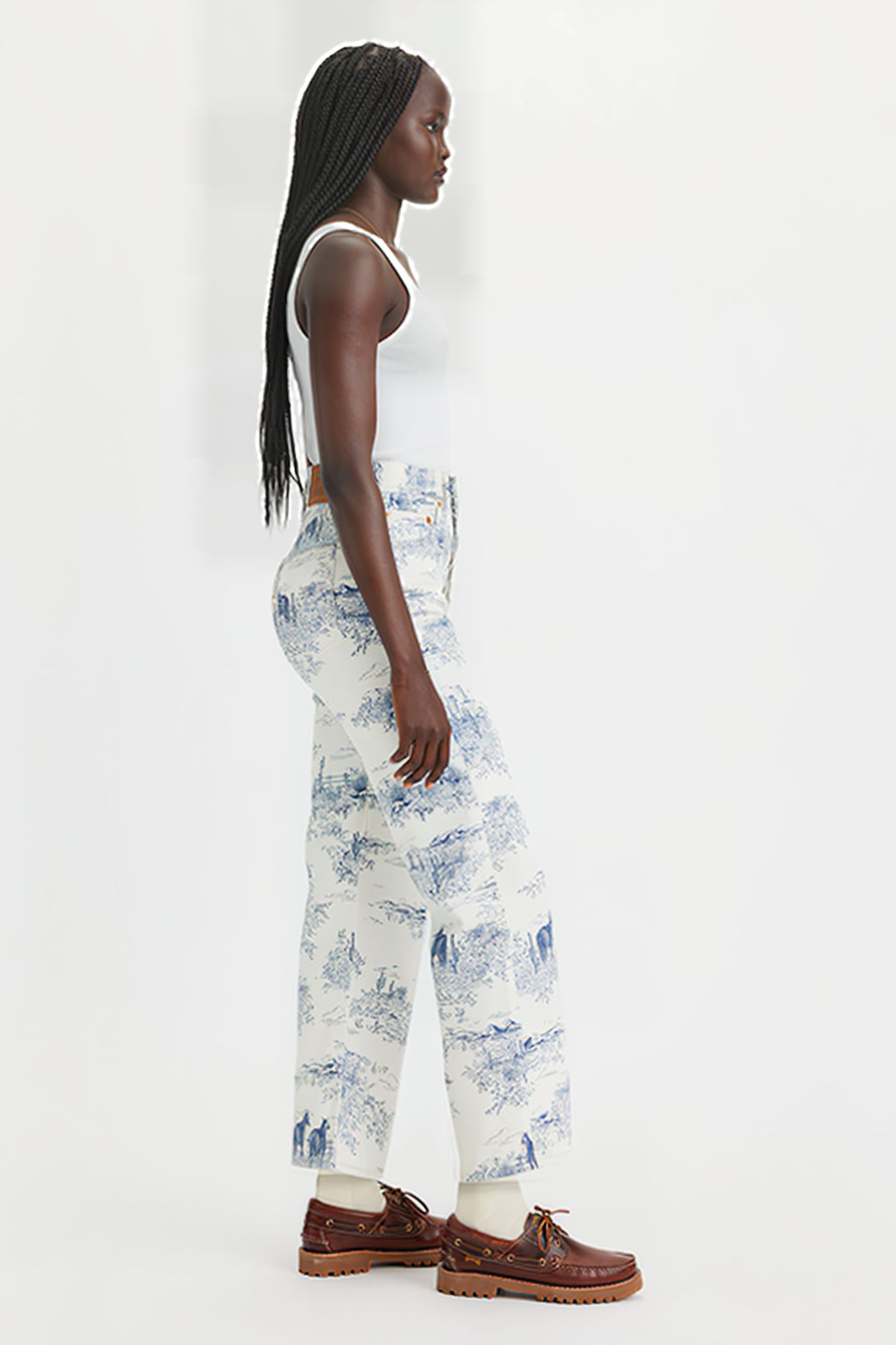 RIBCAGE STRAIGHT JEANS PANT WHITE 4