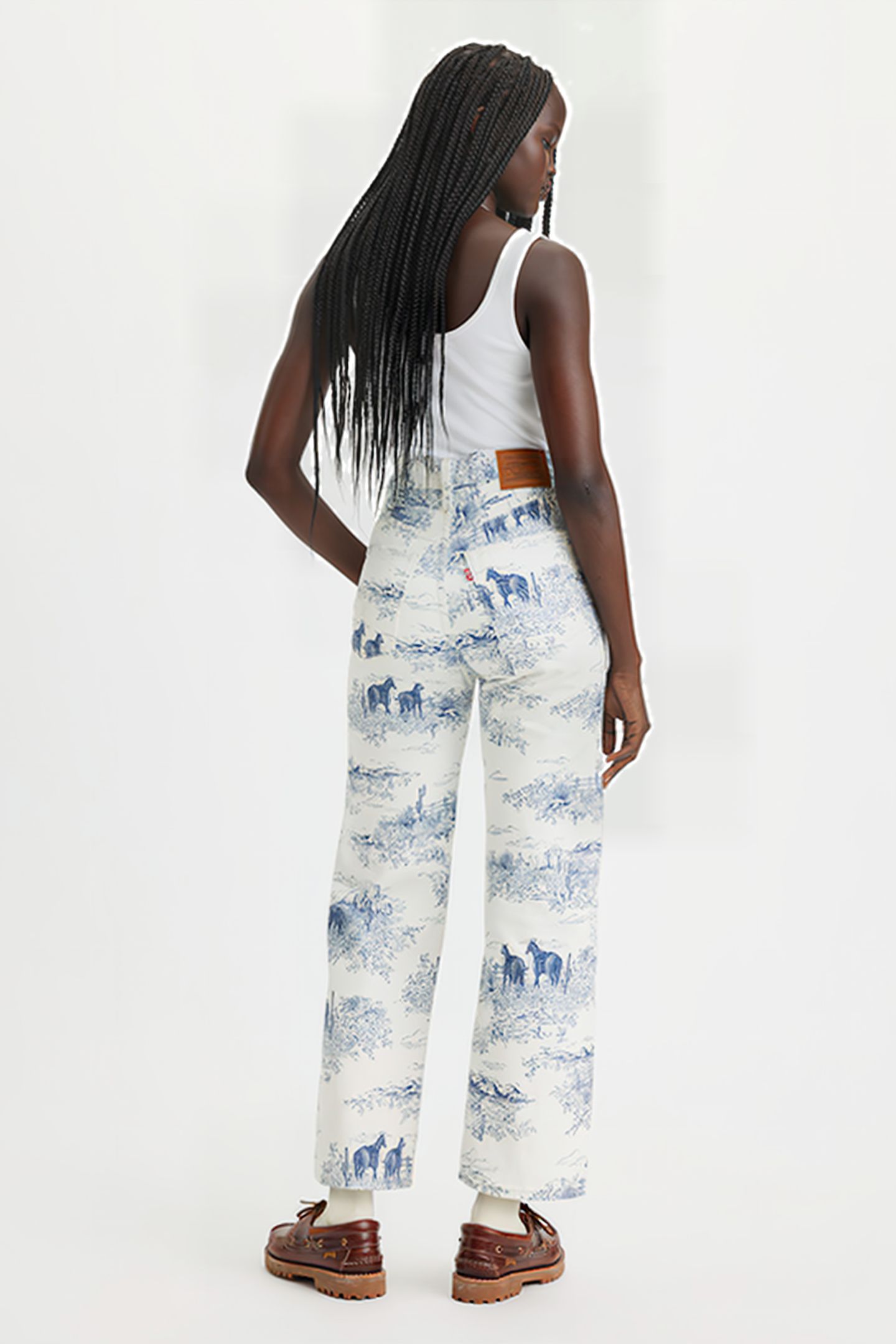 RIBCAGE STRAIGHT JEANS PANT WHITE 2