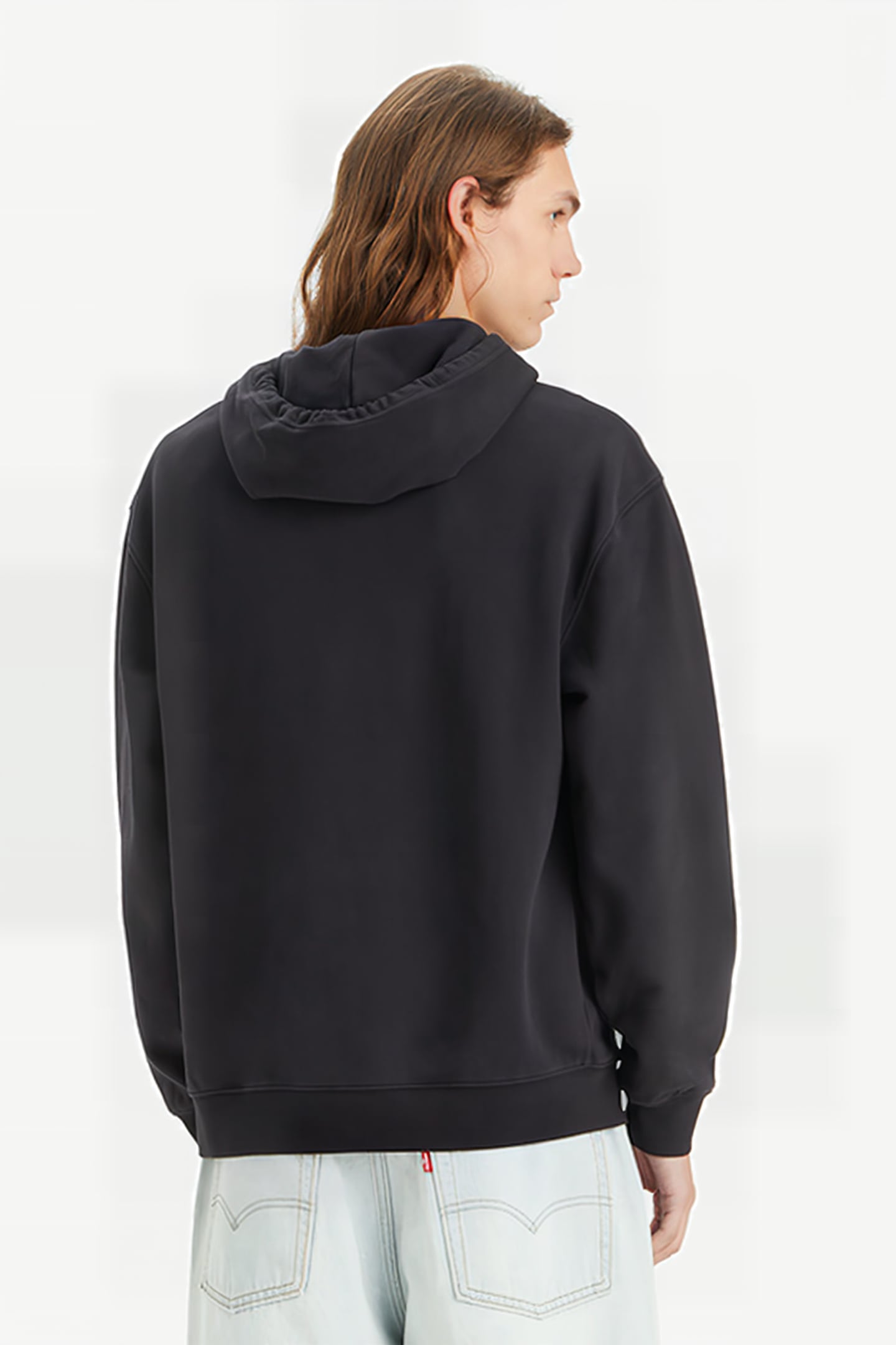 RELAXED JEANS HOODIE BLACK 2