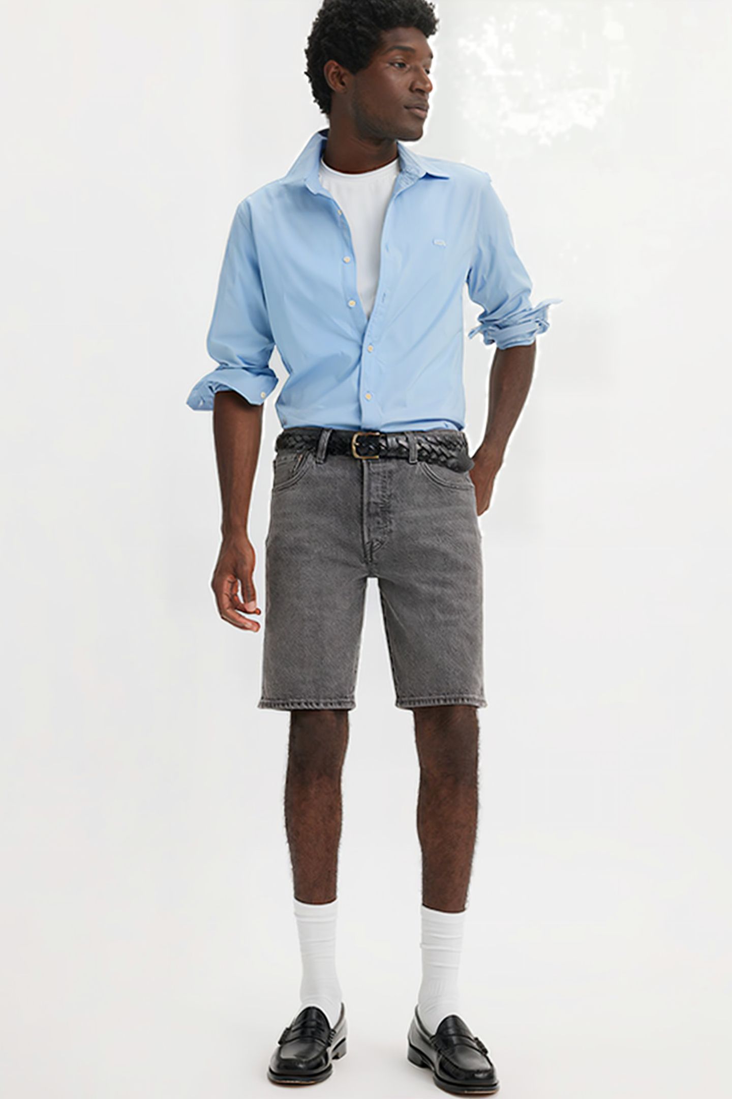 501 DENIM SHORT GREY 5