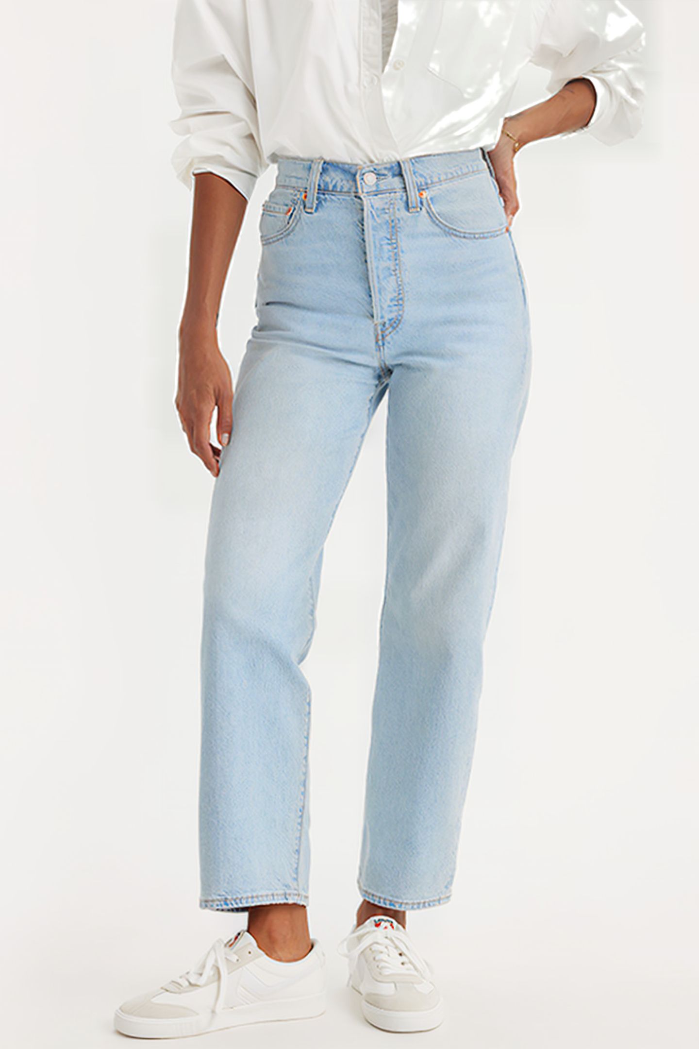 RIBCAGE STRAIGHT JEANS BLUE 1
