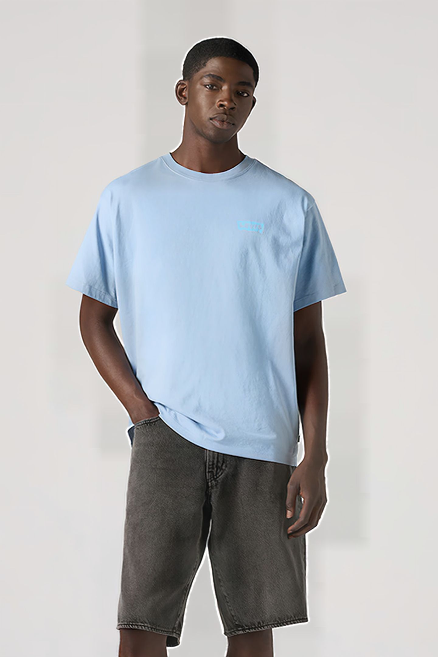 LSEVINTAGE PRINTED T-SHIRT BLUE 3