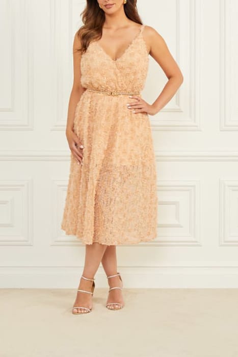 MARCIANO BY GUESS ROSIE DRESS SMOOTH ALMOND 5