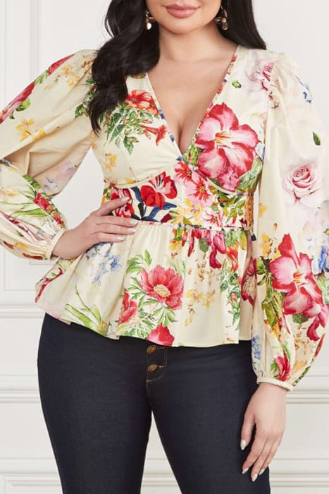 MARCIANO BY GUESS MIRA TOP SOLID GLORIOUS GARDEN BLOUSE 5