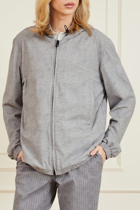 MARCIANO BY GUESS FORMAL PERFORMANCE LIGHT WOOL GREY BOMBER 1
