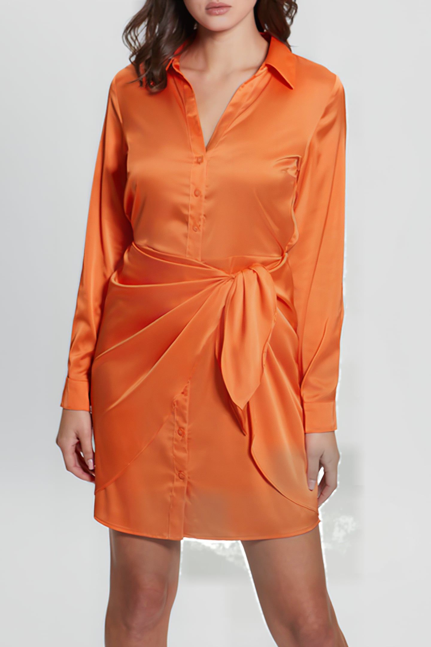 GUESS ECO ES LS ALYA DRESS ORANGE SLUSHIE 1