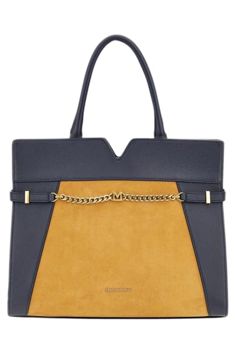 MARCIANO BY GUESS MEDIUM SATCHEL CONTR GALAXY BLUE HANDBAG A 1