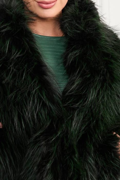 MARCIANO BY GUESS LULA FAUX FUR COAT DARK TORMALITE JACKET M 7