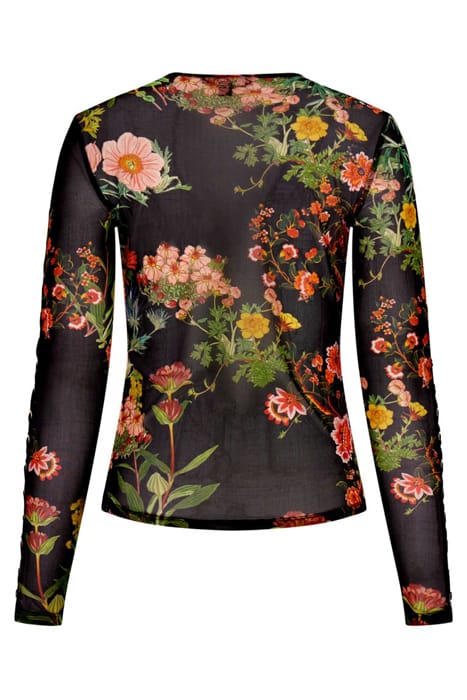 MARCIANO BY GUESS LEWIS MESH TOP BLACK BEAUTY BLOUSE PRINT 5