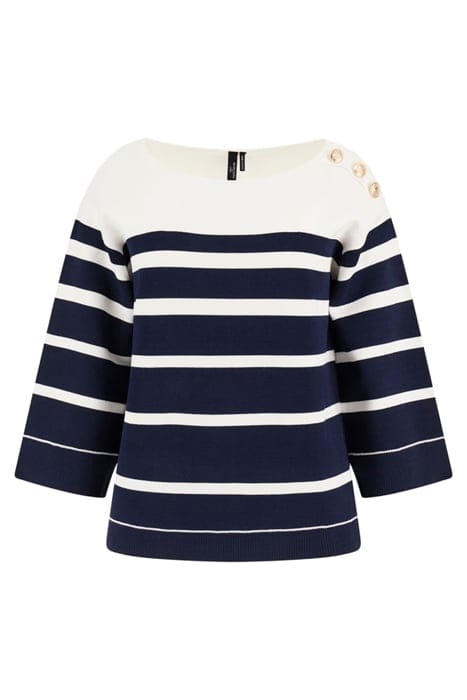 MARCIANO BY GUESS FEBE SWEATER STRIPED BLUE AND WHITE KNITTE 4