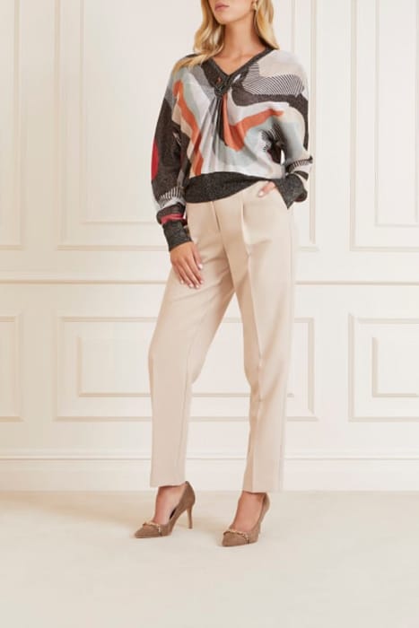 MARCIANO BY GUESS SCARLETT BAT SLEEVE HIGHLOW ALL OVER KNITT 5