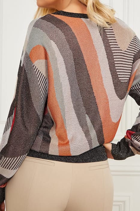 MARCIANO BY GUESS SCARLETT BAT SLEEVE HIGHLOW ALL OVER KNITT 8