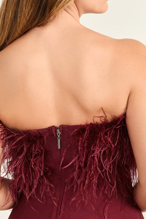 MARCIANO BY GUESS EVITA BANDAGE MINI DRESS VINO 8