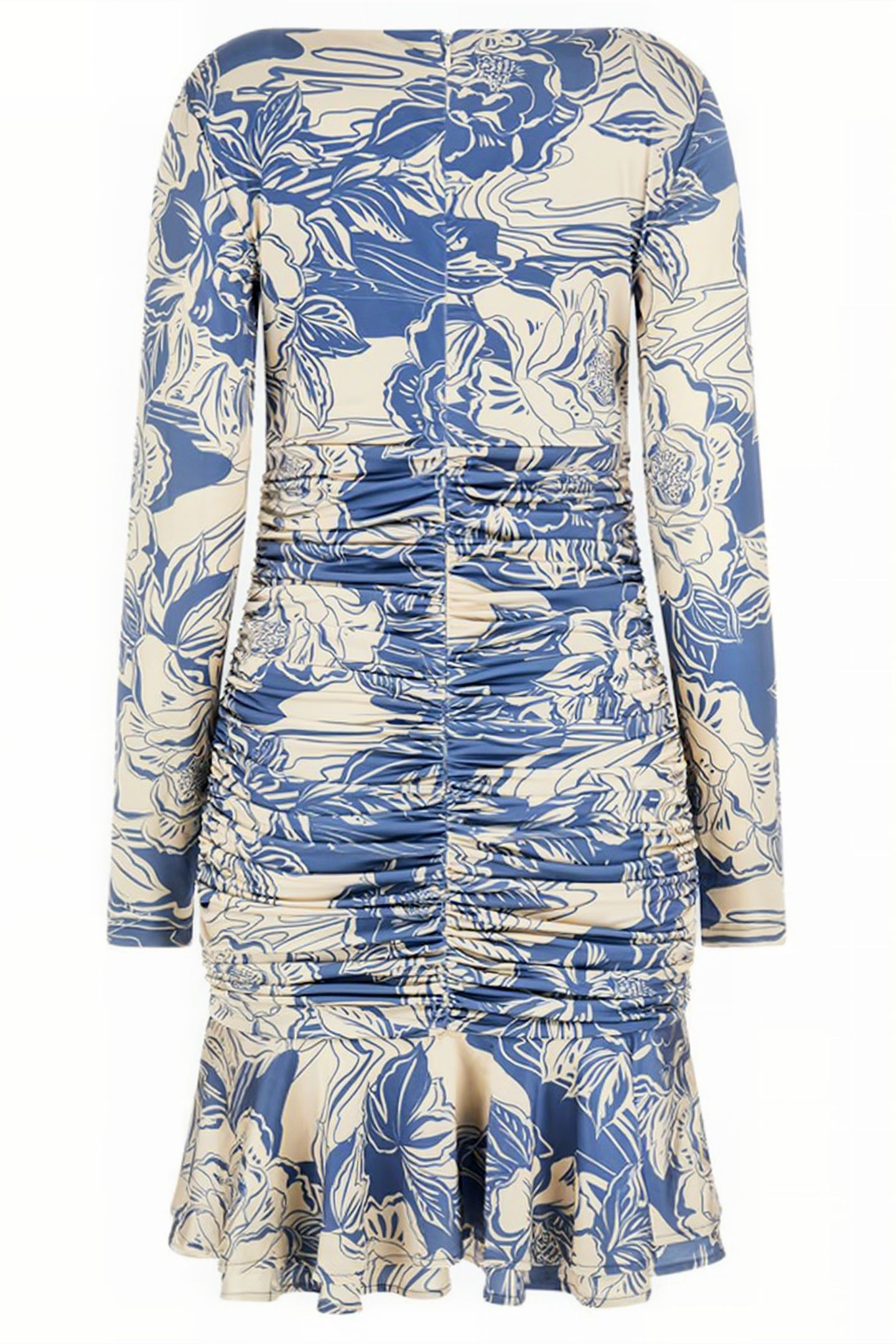 GUESS ECO LS LILLIAN DRESS ROSE RIVER PRINT BLU 2