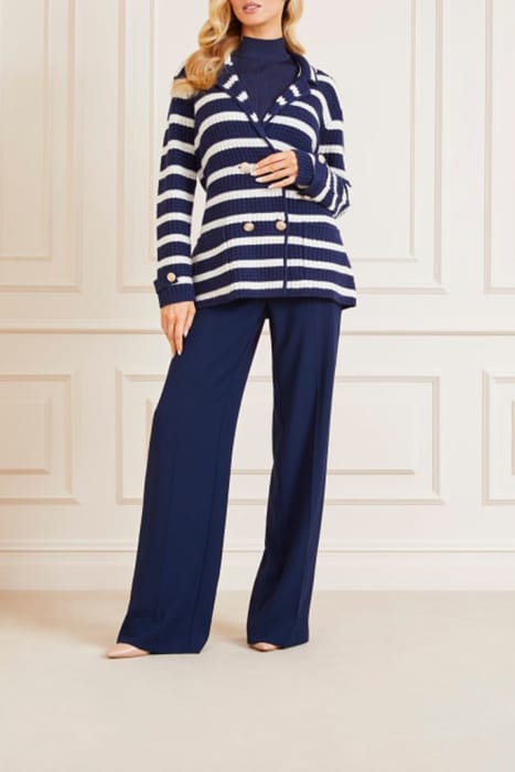 MARCIANO BY GUESS GAIA SWEATER WAFFLE BLUE AND WHITE CARDIGA 5