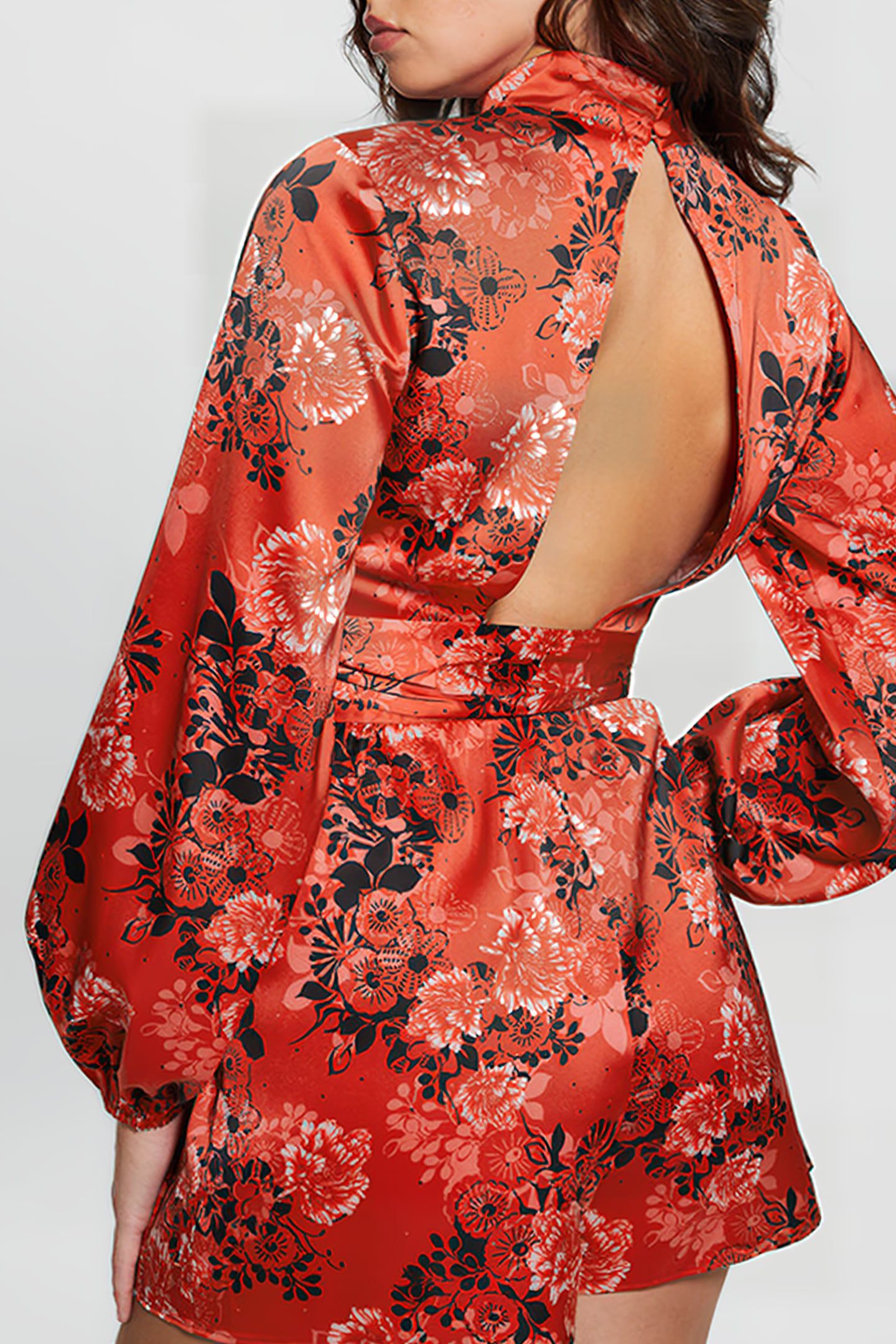 GUESS ECO LS JESSICA MOCK NK ROMPER CALL ME CHERRY PRINT 2