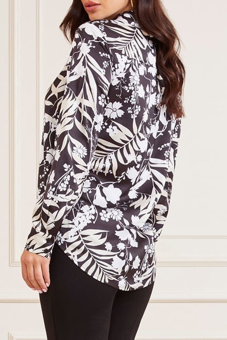 MARCIANO BY GUESS THE ICON BLOUSE PRINT SHADOWLANDS BLACK 2