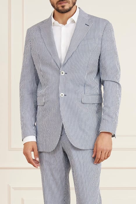 MARCIANO BY GUESS MANUEL NOTCH BLAZ SMART BLUE AND BLAZER WH 1