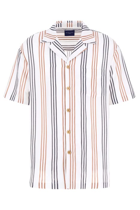 MARCIANO BY GUESS BILLY BOWLING SHIRT BLACK BROWN CASUAL STR 4