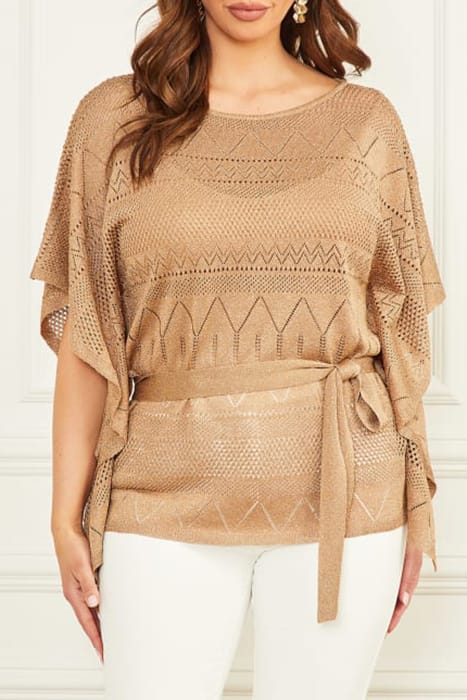 MARCIANO BY GUESS HYDRA TOP KIMONO SWT KHAKI TAN 1