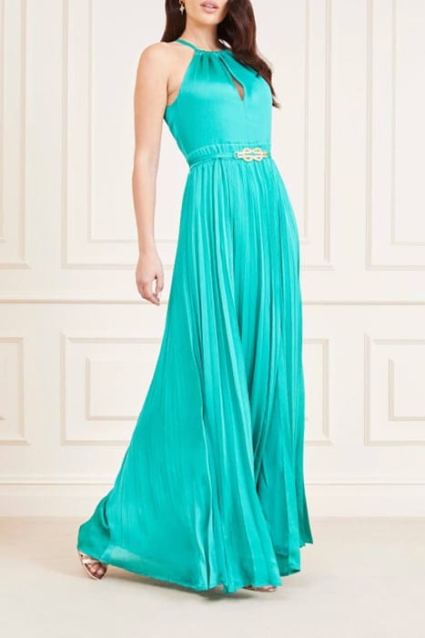 MARCIANO BY GUESS MINA LONG DRESS SOLI POMPOM GREEN 6