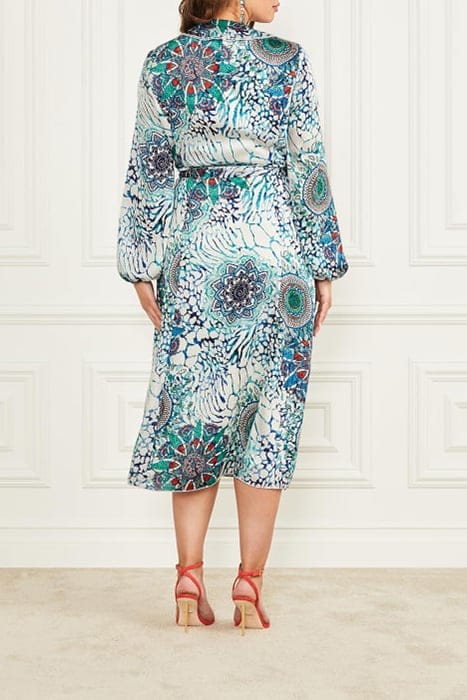 MARCIANO BY GUESS MINA WRAP DRESS PRINT BOHO ANIMALLER 2