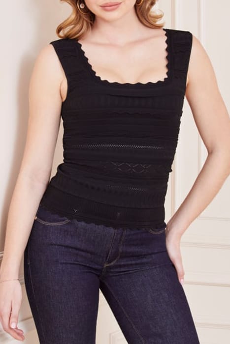 MARCIANO BY GUESS SYRIA SL TOP SWTR JET BLACK 5