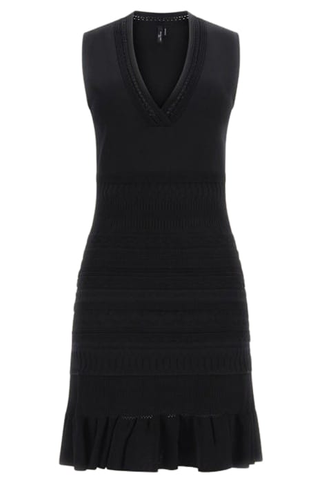 MARCIANO BY GUESS SYRIA SL V NECK DRES JET BLACK 5