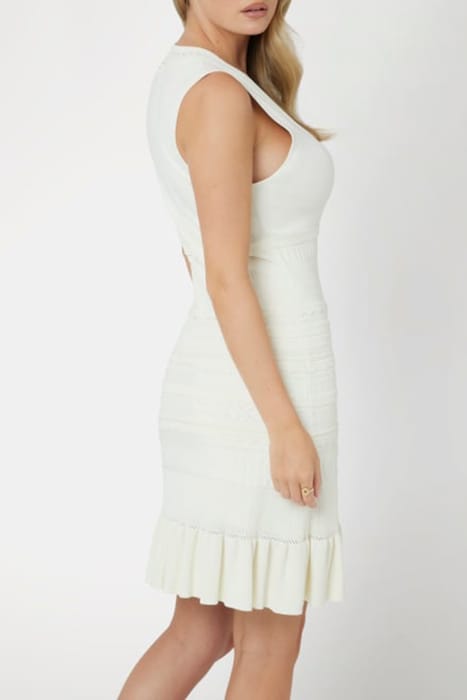 MARCIANO BY GUESS SYRIA SL V NECK DRES PALE PEARL 4