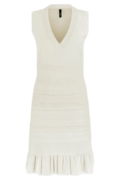 MARCIANO BY GUESS SYRIA SL V NECK DRES PALE PEARL 3