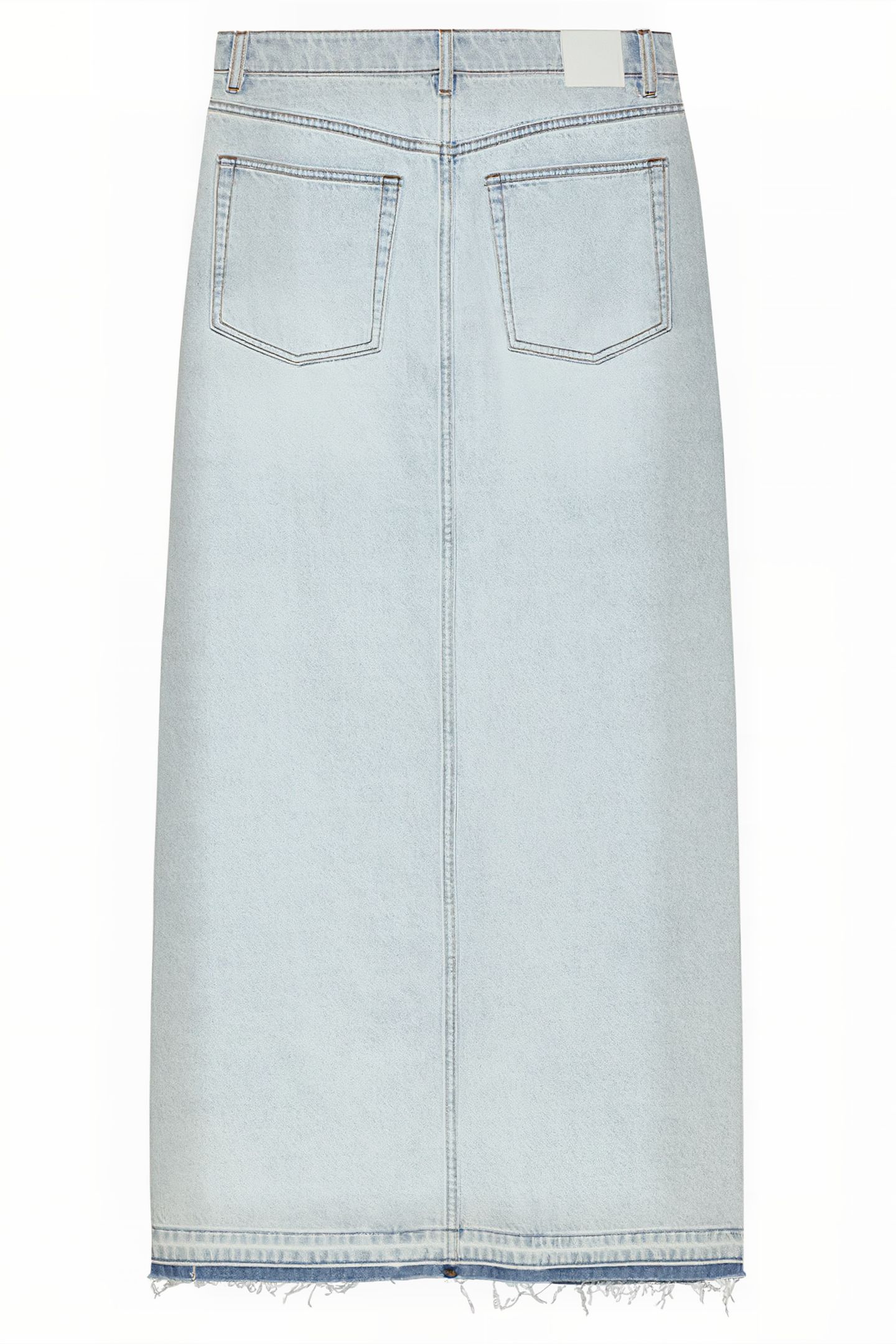 MAXI DENIM SKIRT WASHED BLUE 5