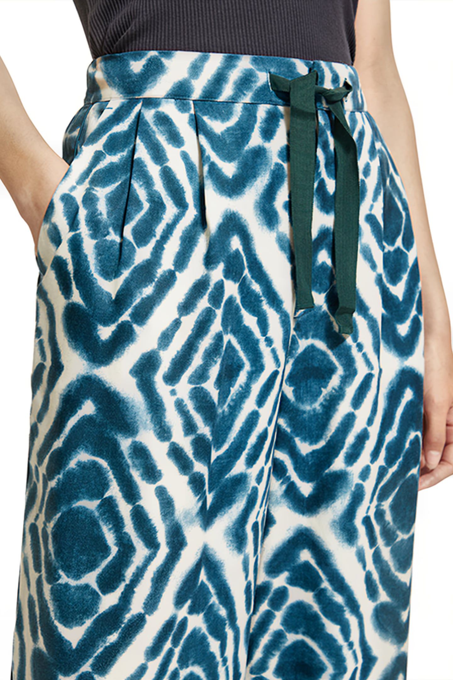 ELENI - HIGH RISE WIDE LEG PYJAMA PANTS DISCO TIE DYE BOTTLE 7