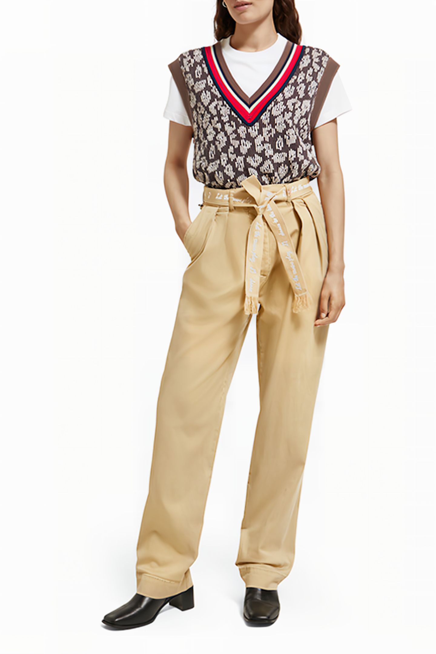 FAYE - HIGH RISE RELAXED TAPERED LEG PAPER BAG UTILITY PANTS 3