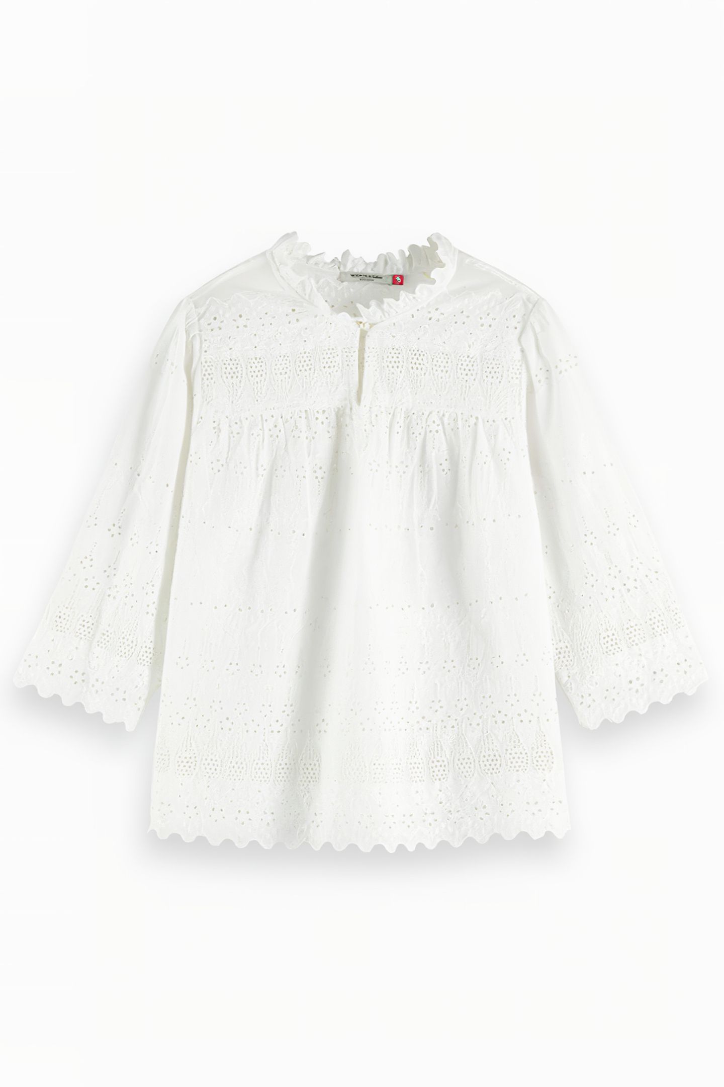 BRODERIE ANGLAISE TOP OFF WHITE 4