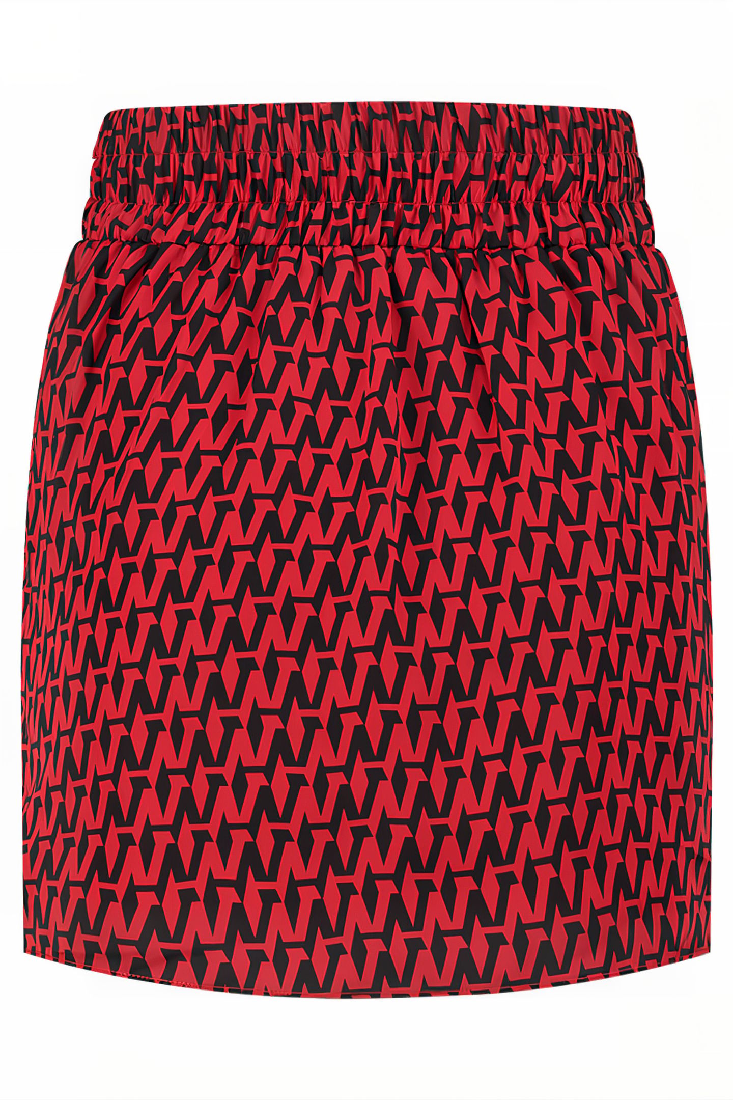 ANKARA PRINTED SKIRT RACING RED 2