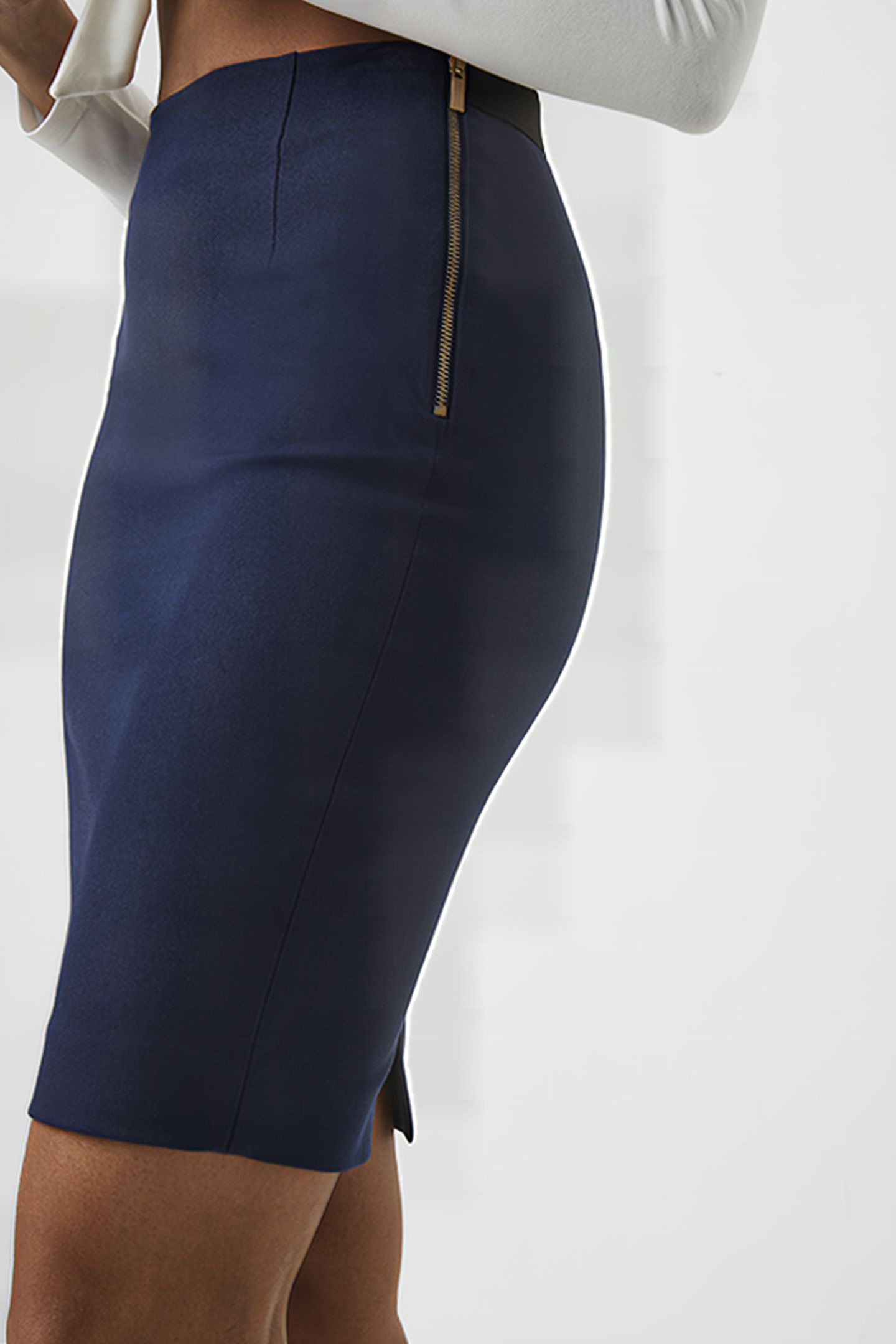 STREET TWILL PENCIL SKRT SHORT BLUE 3