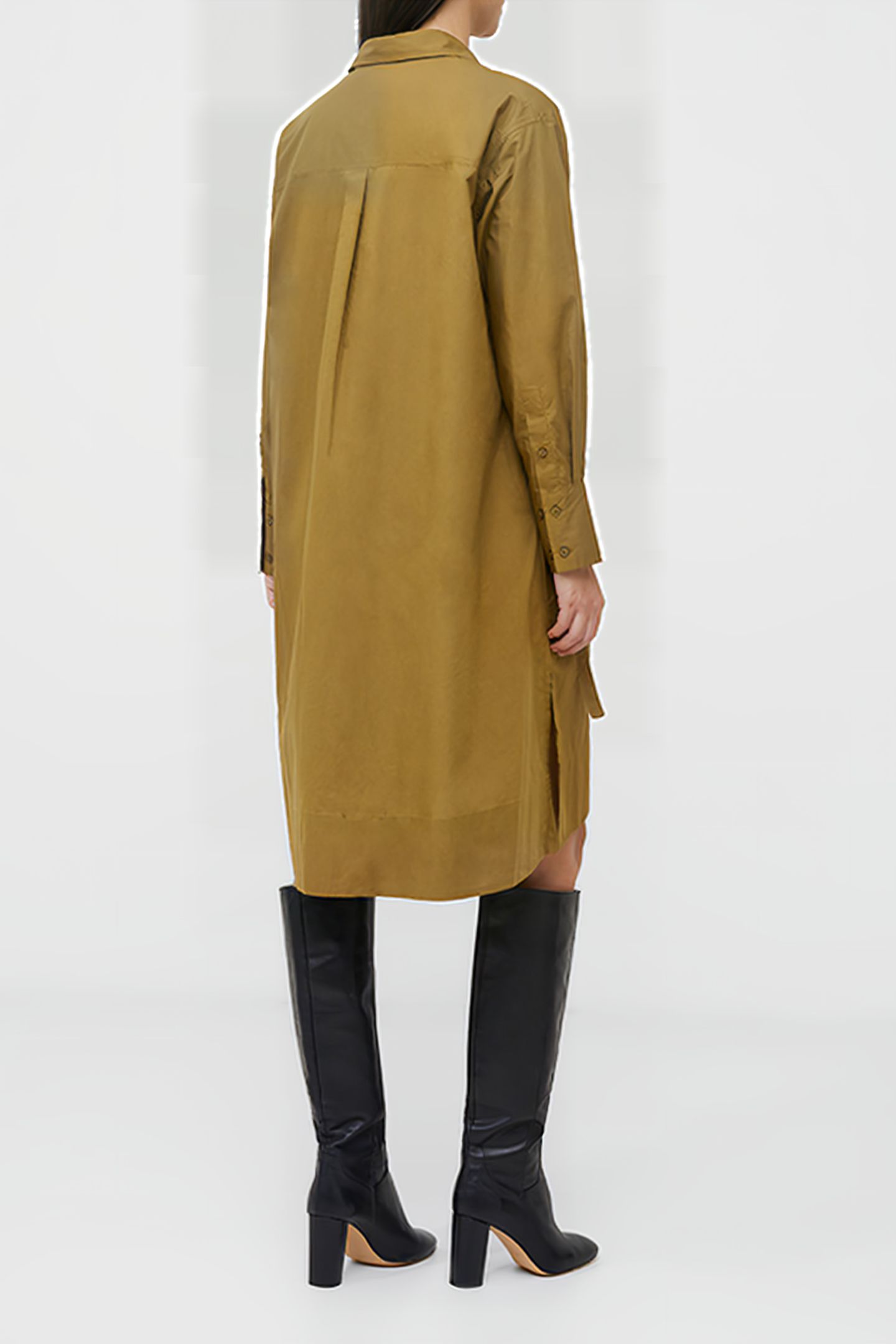 RHODES POPLIN SHIRT DRESS GREEN 3