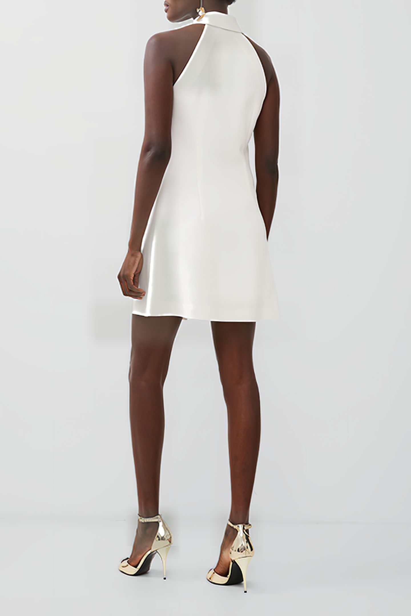 WHISPER HALTER BLAZER DRESS WHITE 3