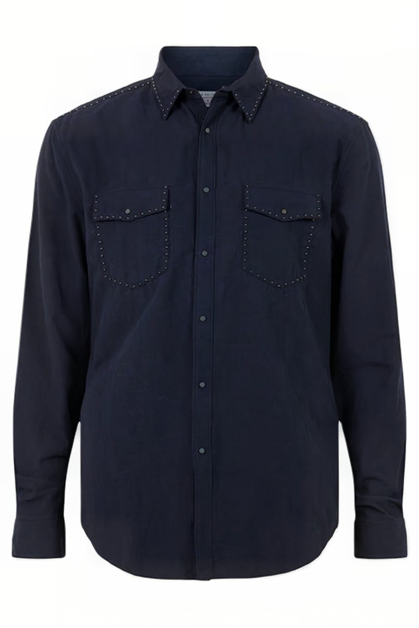 SLIM FIT STUDDED SHIRT DARK NAVY 2
